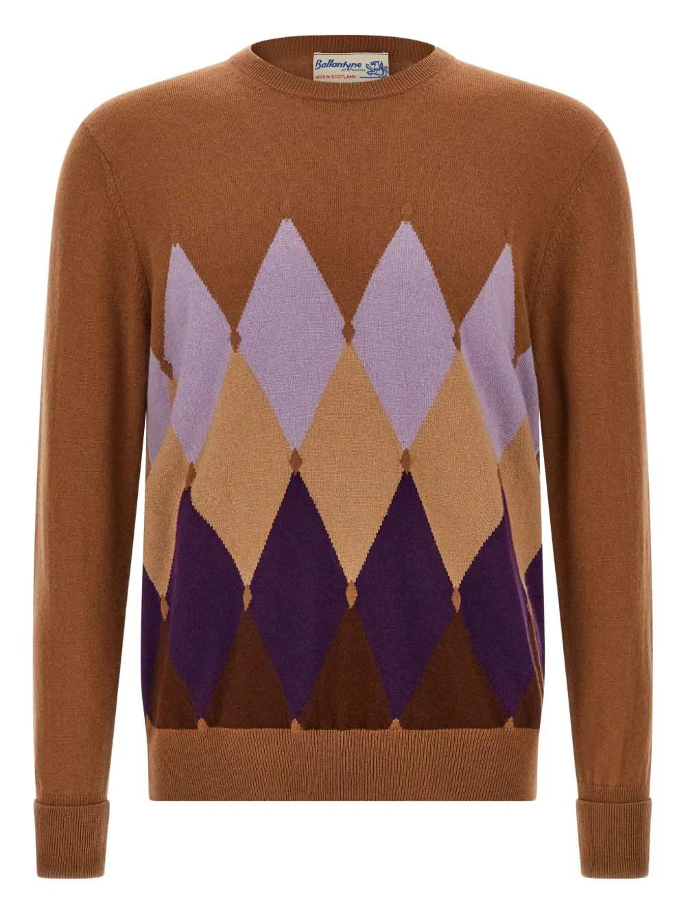 Свитер с круглым вырезом и узором «Аргайл» Ballantyne, коричневый
Свитер с круглым вырезом и узором «Аргайл» Ballantyne, коричневый