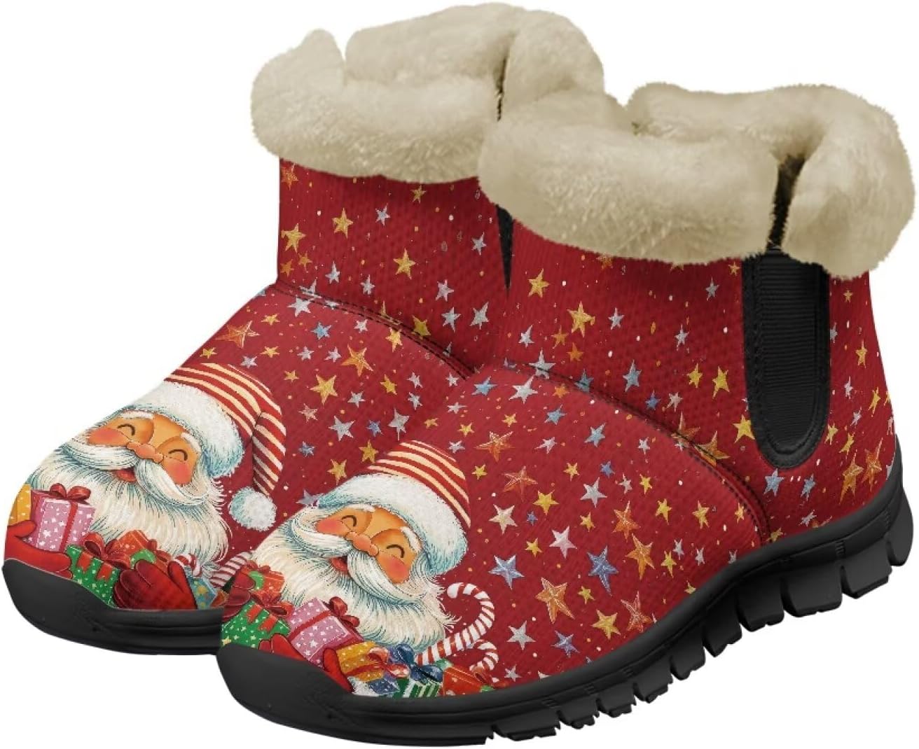 Зимние ботинки для женщин и мужчин с меховой подкладкой, противоскользящие, удобные, теплые, зимние ботинки Noprintge, Santa Claus Stars
Зимние ботинки для женщин и мужчин с меховой подкладкой, противоскользящие, удобные, теплые, зимние ботинки Noprintge, Santa Claus Stars