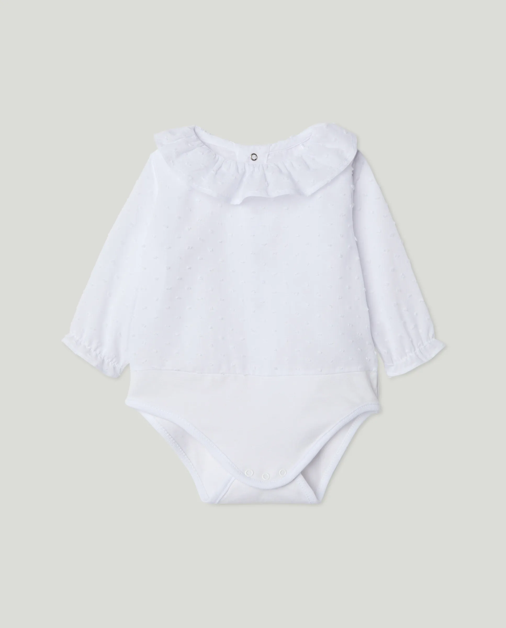 Боди с длинным рукавом, вязаный с горошком, воротник-стойка 'аккуратный воротничок' Coconut El Corte Inglés, белый
Боди с длинным рукавом, вязаный с горошком, воротник-стойка 'аккуратный воротничок' Coconut El Corte Inglés, белый