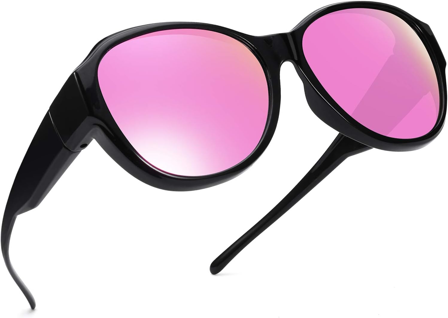 Очки-накладки увеличенного размера для ношения поверх солнцезащитных очков (для женщин и мужчин) с поляризацией и 100% защитой от УФ-излучения TINHAO, A Black/Pink Mirror
Очки-накладки увеличенного размера для ношения поверх солнцезащитных очков (для женщин и мужчин) с поляризацией и 100% защитой от УФ-излучения TINHAO, A Black/Pink Mirror