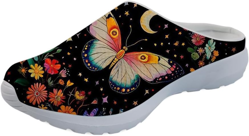 Кроссовки Forchrinse Red Galaxy Space Mule для женщин и мужчин, с сеткой, легкие, без застежки, для ходьбы, Hippie Butterfly Flower
Кроссовки Forchrinse Red Galaxy Space Mule для женщин и мужчин, с сеткой, легкие, без застежки, для ходьбы, Hippie Butterfly Flower