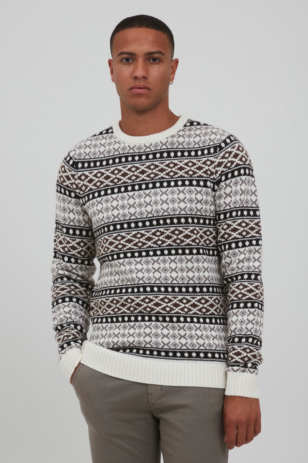 Пуловер BLEND Norweger, коричневый 
Пуловер BLEND Norweger, коричневый