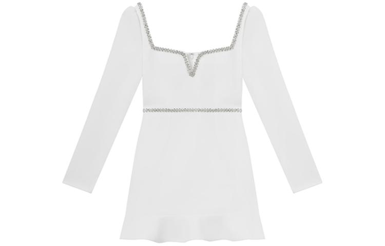 Мини-платье с отделкой из страз Self-portrait, белый
Мини-платье с отделкой из страз Self-portrait, белый