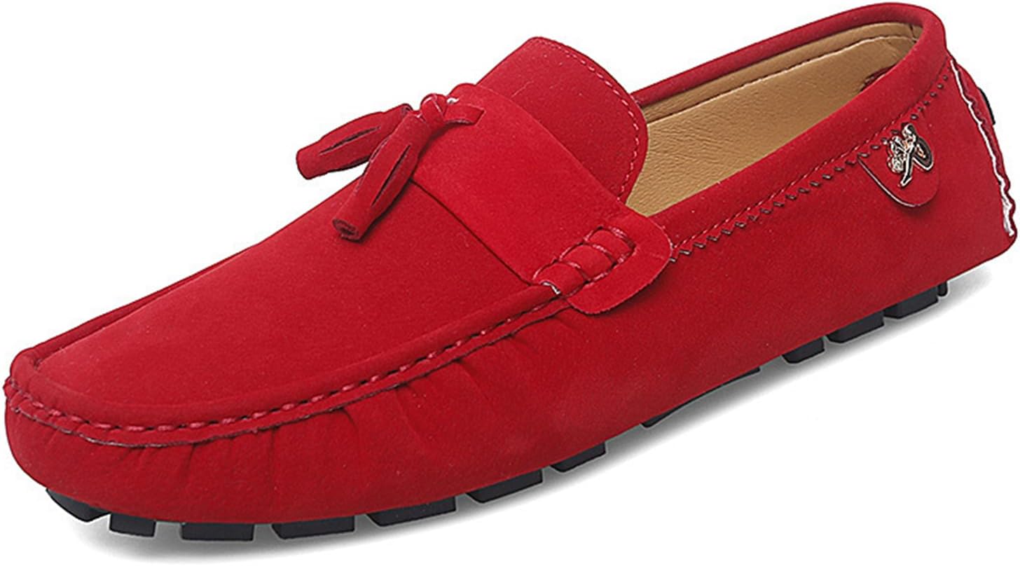 Мужские замшевые кожаные мокасины, слипоны, пенни-лоферы с кисточками, повседневные удобные туфли для прогулок и лодочной ходьбы Dacnakby, красный
Мужские замшевые кожаные мокасины, слипоны, пенни-лоферы с кисточками, повседневные удобные туфли для прогулок и лодочной ходьбы Dacnakby, красный