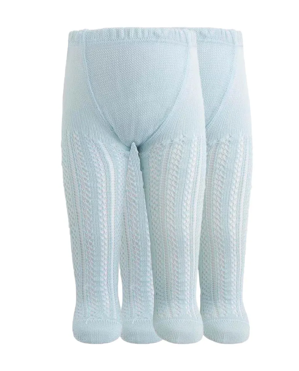 В упаковке 2 детские хлопковые колготки с ажуром Punto Blanco, светло-голубой
В упаковке 2 детские хлопковые колготки с ажуром Punto Blanco, светло-голубой