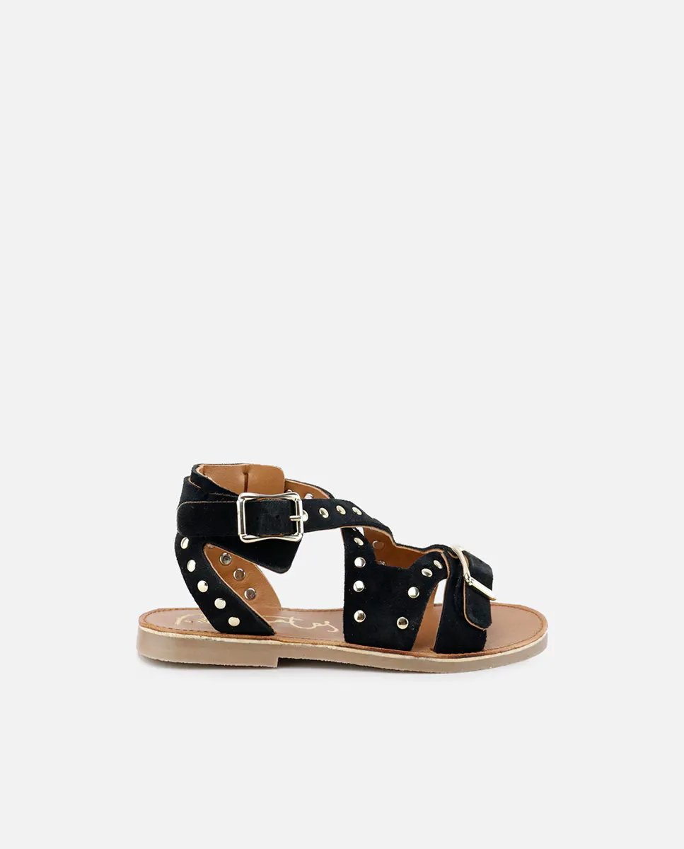 Сандалии для девочки из замши с заклепками Eli 1957, черный
Сандалии для девочки из замши с заклепками Eli 1957, черный