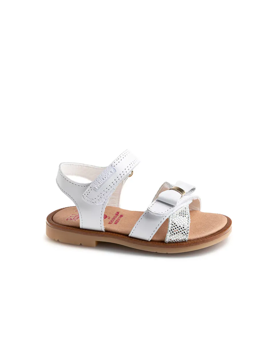 Сандалии из кожи для девочек с застежкой-липучкой Pablosky, белый
Сандалии из кожи для девочек с застежкой-липучкой Pablosky, белый