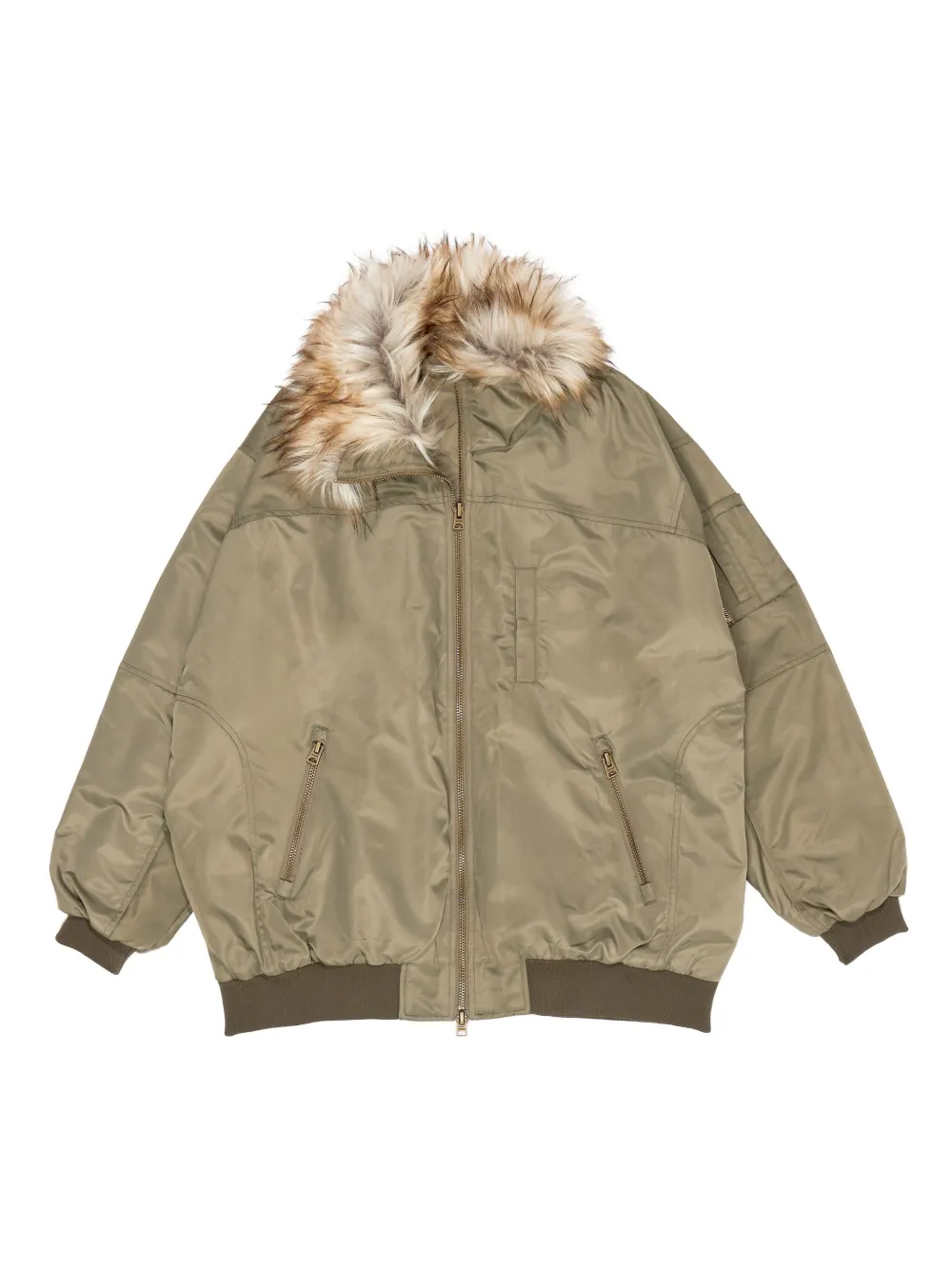 Стеганый бомбер с отделкой из искусственного меха Bimba Y Lola, зеленый
Стеганый бомбер с отделкой из искусственного меха Bimba Y Lola, зеленый