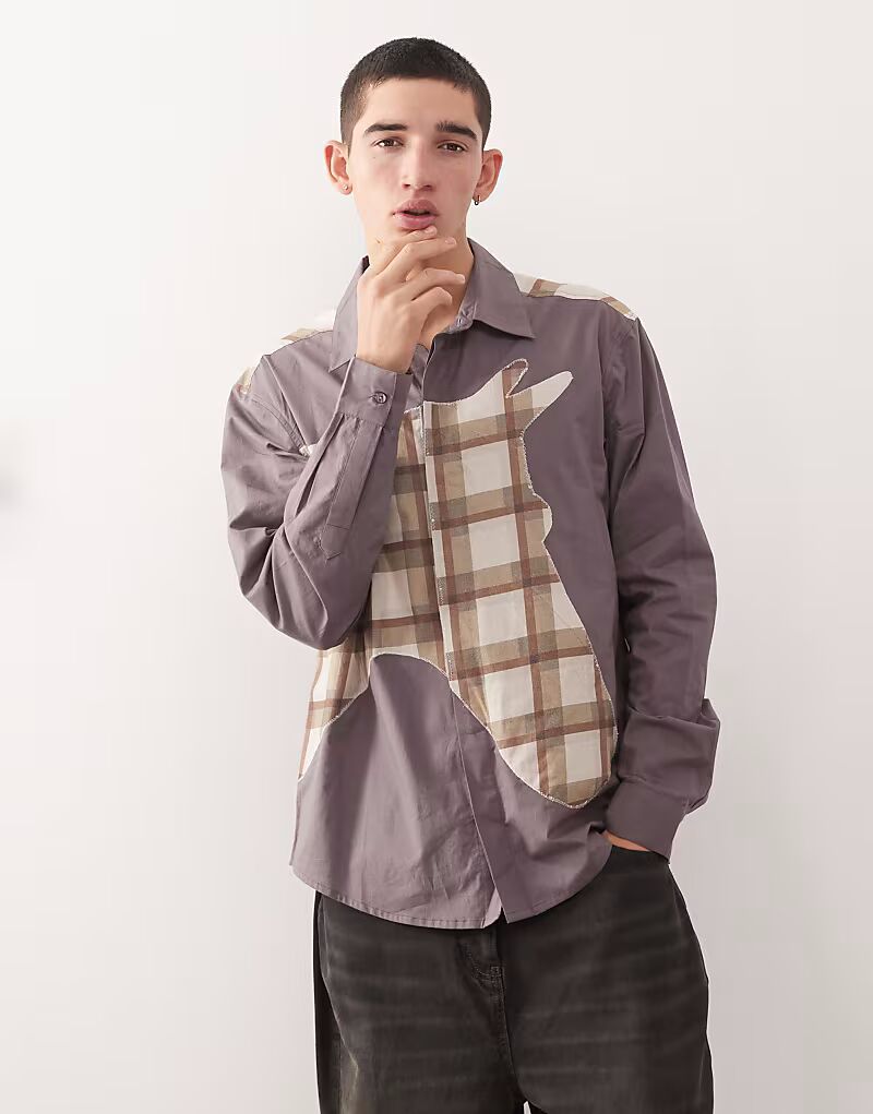 Рубашка с длинными рукавами и аппликацией в виде лошади в коричневую клетку Reclaimed Vintage
Рубашка с длинными рукавами и аппликацией в виде лошади в коричневую клетку Reclaimed Vintage