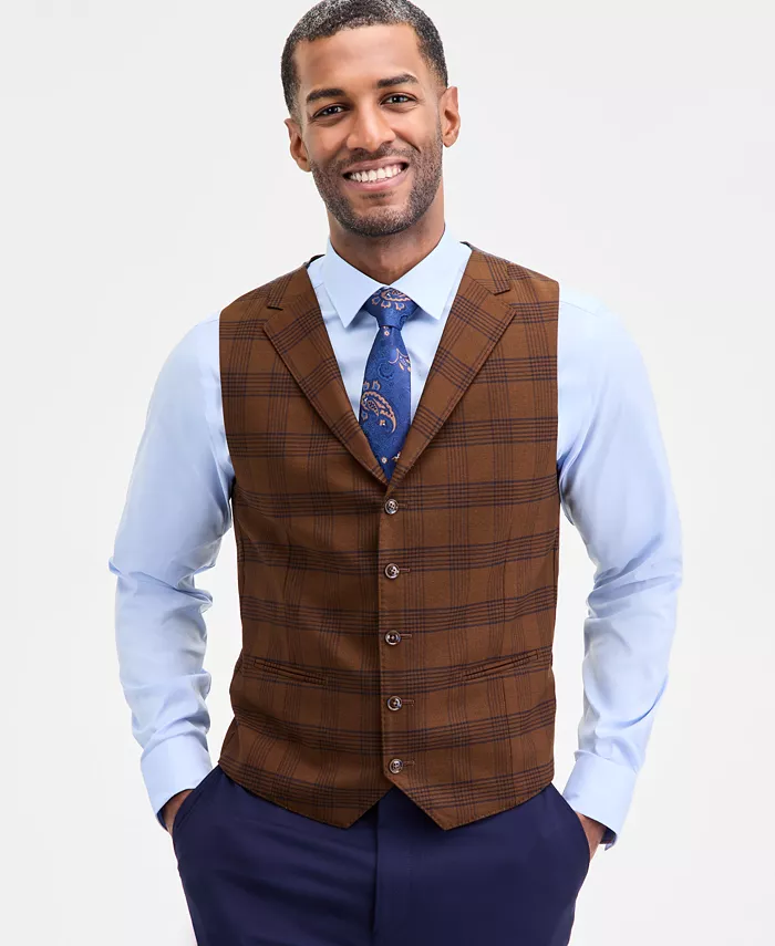Мужской классический костюм, раздельный жилет Tayion Collection, коричневый
Мужской классический костюм, раздельный жилет Tayion Collection, коричневый