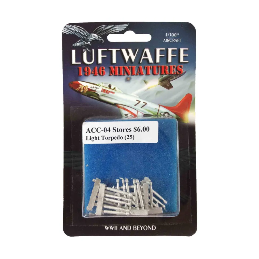 Торпедо - Лайт, Luftwaffe 1946 Miniatures - Accessories (1:300) 
Торпедо - Лайт, Luftwaffe 1946 Miniatures - Accessories (1:300)