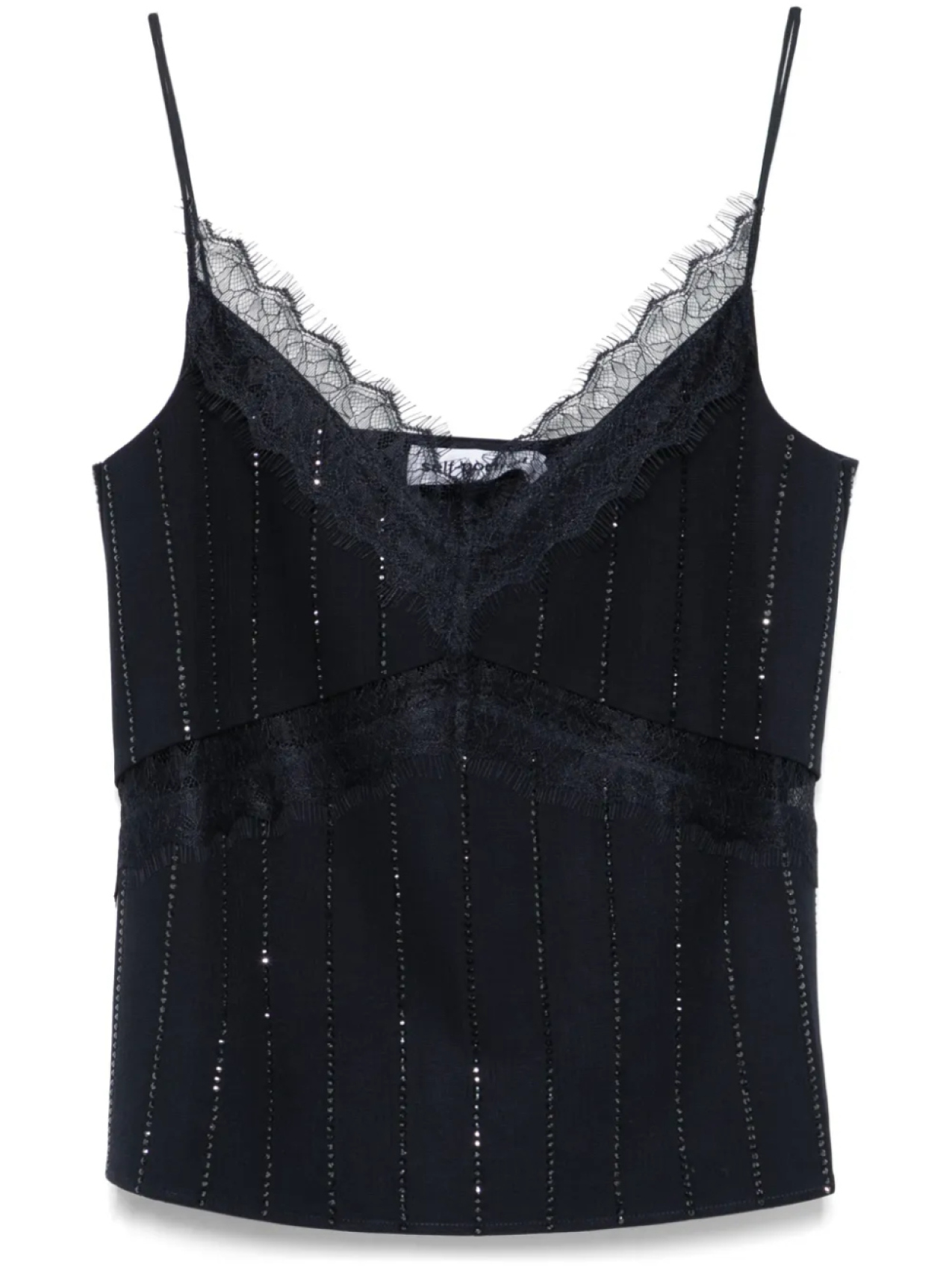 Топ с автопортретом, украшенный стразами Self-Portrait, синий
Топ с автопортретом, украшенный стразами Self-Portrait, синий