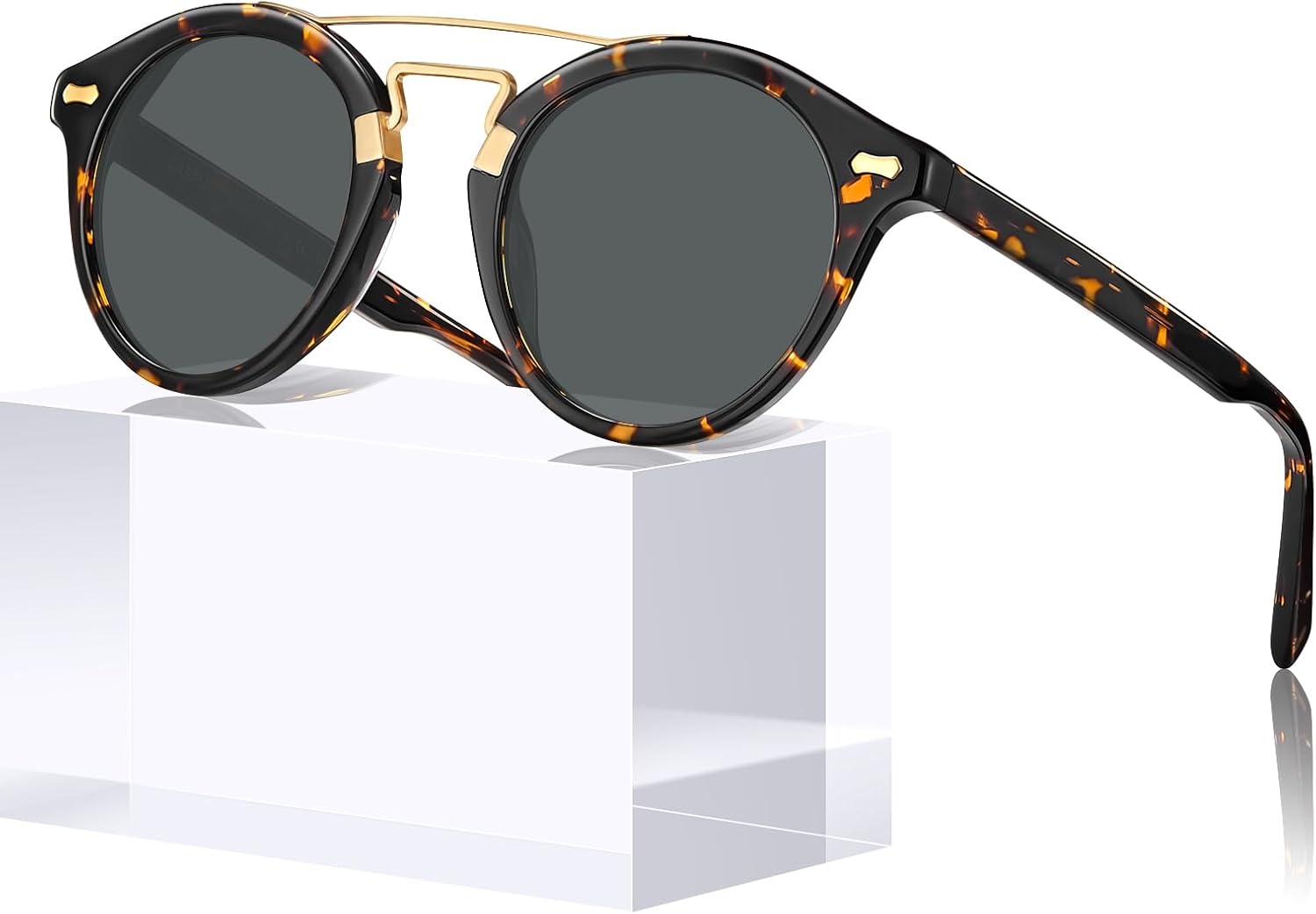 Солнцезащитные очки CARFIA Small Face Acetate Double Bridge для женщин, поляризованные, с защитой от УФ-излучения, в стиле ретро с металлическими перемычками, круглые, 4. Yellow Tortoise Frame Grey Lens
Солнцезащитные очки CARFIA Small Face Acetate Double Bridge для женщин, поляризованные, с защитой от УФ-излучения, в стиле ретро с металлическими перемычками, круглые, 4. Yellow Tortoise Frame Grey Lens