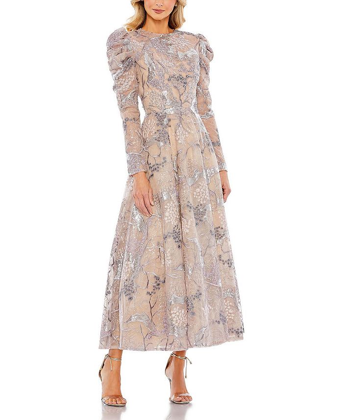 Платье с вышивкой, высоким воротником и пышными рукавами силуэта А-силуэта Mac Duggal, мультиколор
Платье с вышивкой, высоким воротником и пышными рукавами силуэта А-силуэта Mac Duggal, мультиколор