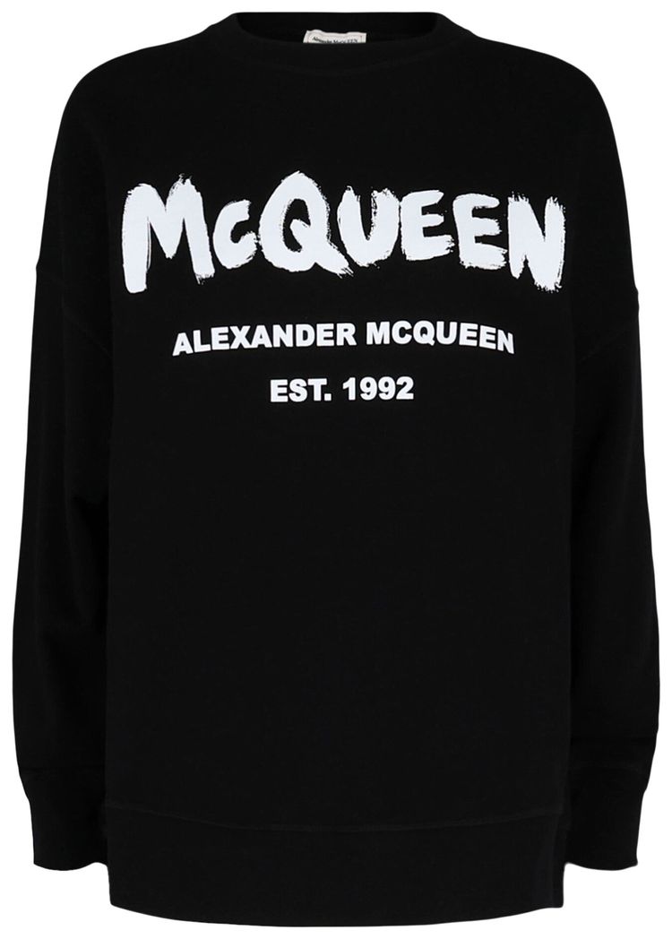 Толстовка Alexander McQueen с граффити-логотипом, черный
Толстовка Alexander McQueen с граффити-логотипом, черный