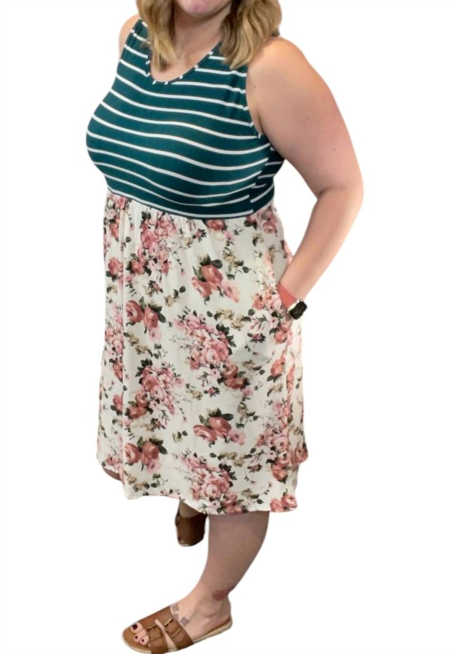 Платье-футляр в винтажном цветочном и полосатом принте Michelle Mae, Vintage Floral And Stripes
Платье-футляр в винтажном цветочном и полосатом принте Michelle Mae, Vintage Floral And Stripes