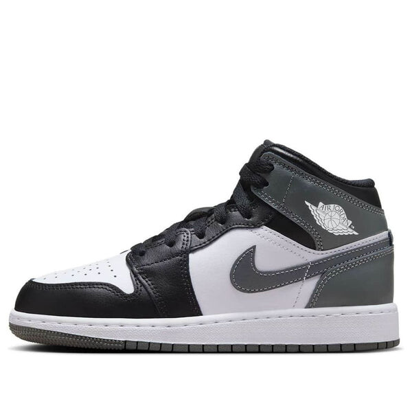Кроссовки 1 mid 'black white iron grey' Air Jordan, черный 
Кроссовки 1 mid 'black white iron grey' Air Jordan, черный
