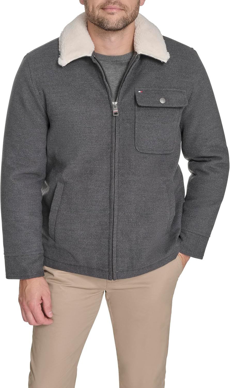 Мужская куртка Tommy Hilfiger из смеси шерсти с воротником из шерпы, Heather Grey
Мужская куртка Tommy Hilfiger из смеси шерсти с воротником из шерпы, Heather Grey