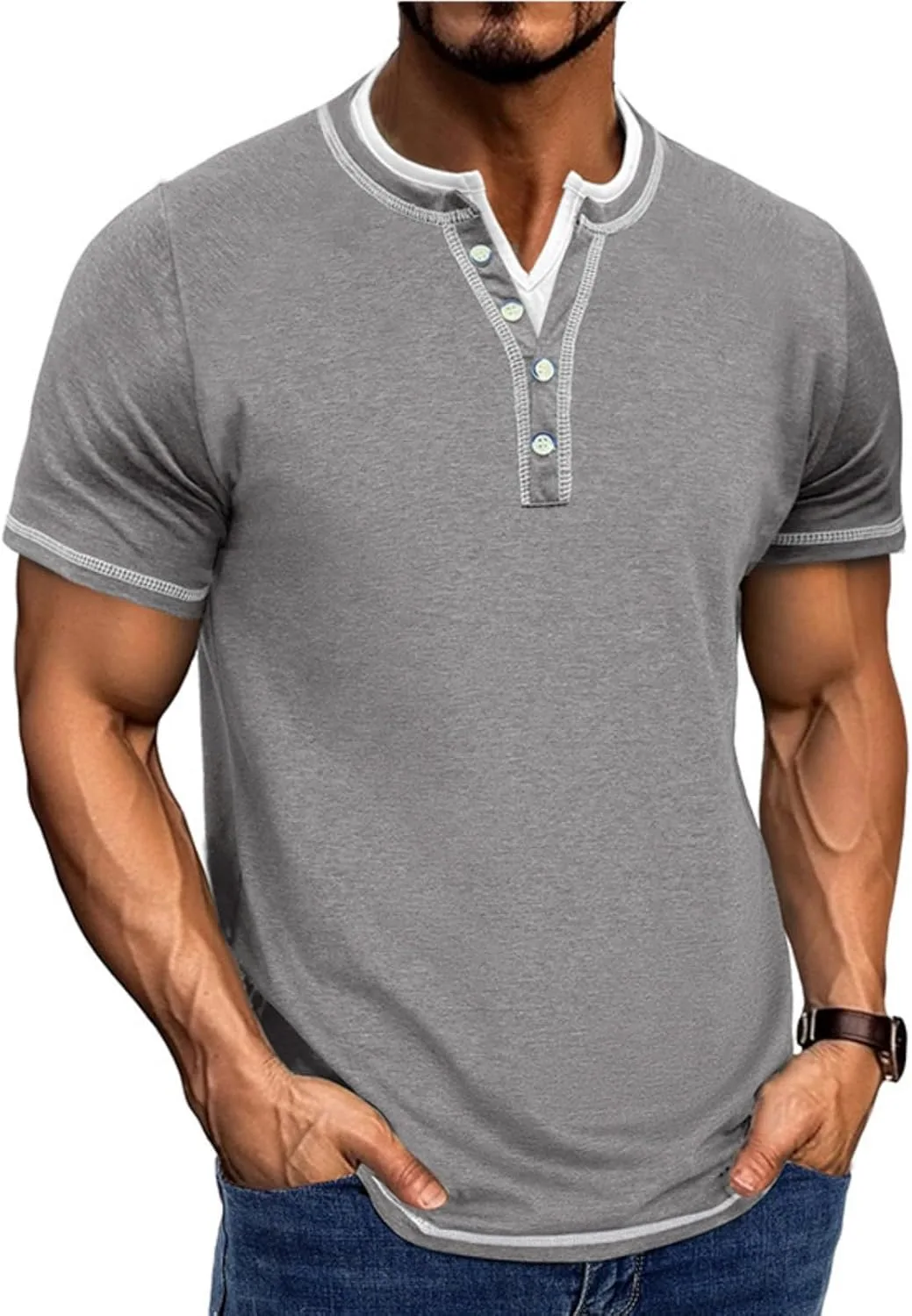 Мужская повседневная рубашка-поло с коротким рукавом и V-образным вырезом HYYGOCCTV
Мужская повседневная рубашка-поло с коротким рукавом и V-образным вырезом HYYGOCCTV