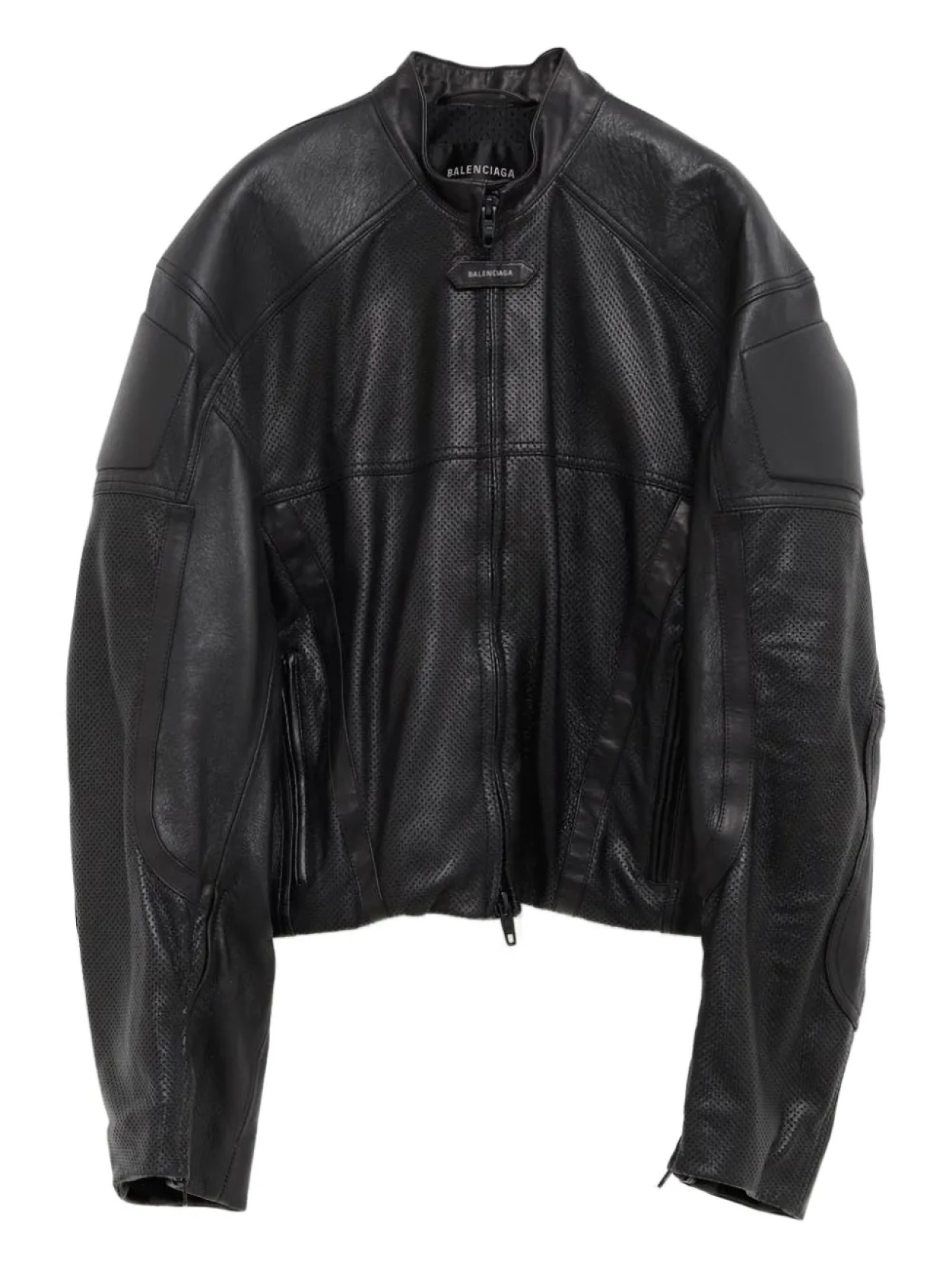Balenciaga кожаная куртка с перфорацией, черный
Balenciaga кожаная куртка с перфорацией, черный