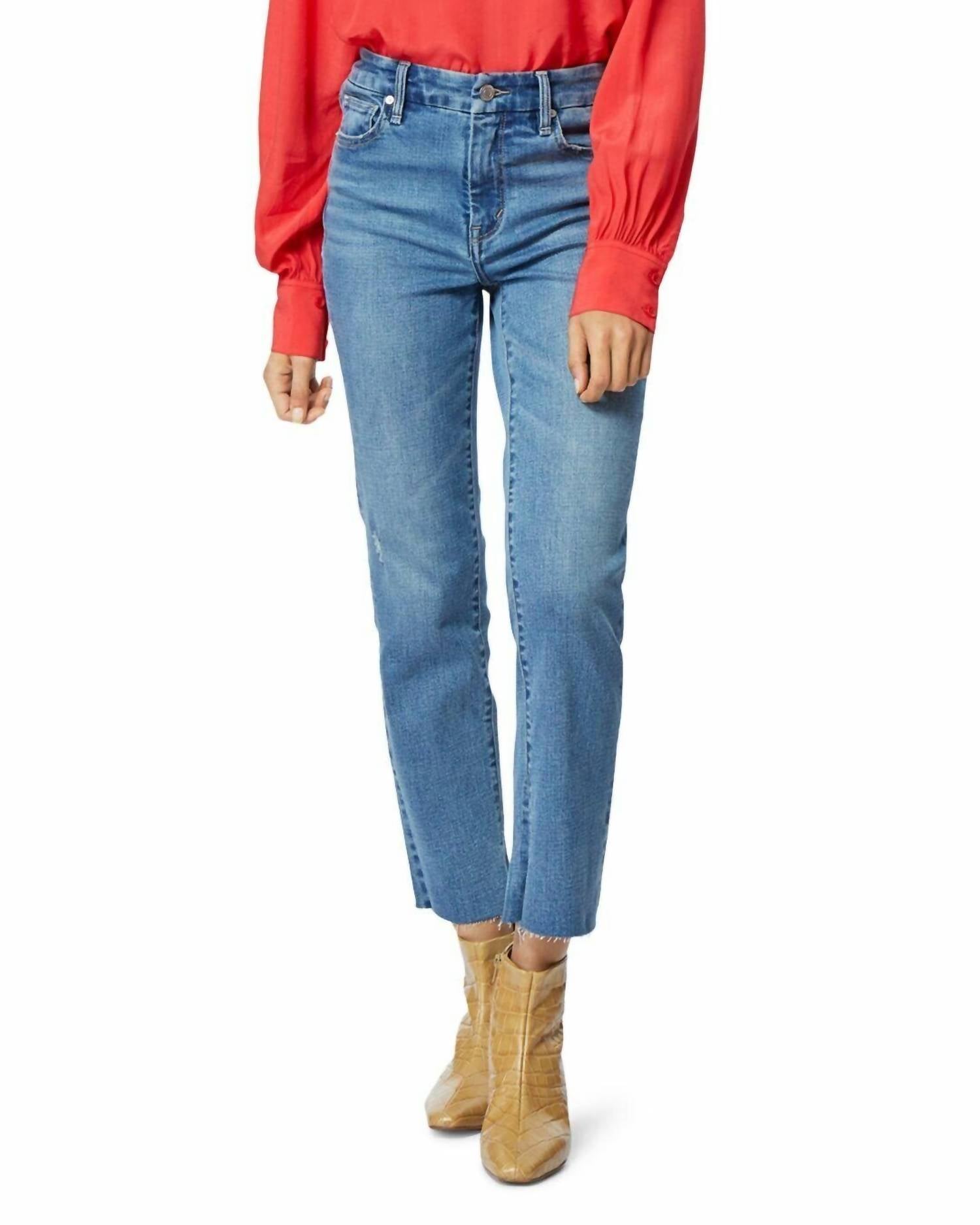 Джинсы Lilly High Rise Straight Leg с потертостями и необработанным краем цвета сапфирового синего цвета Habitual
Джинсы Lilly High Rise Straight Leg с потертостями и необработанным краем цвета сапфирового синего цвета Habitual