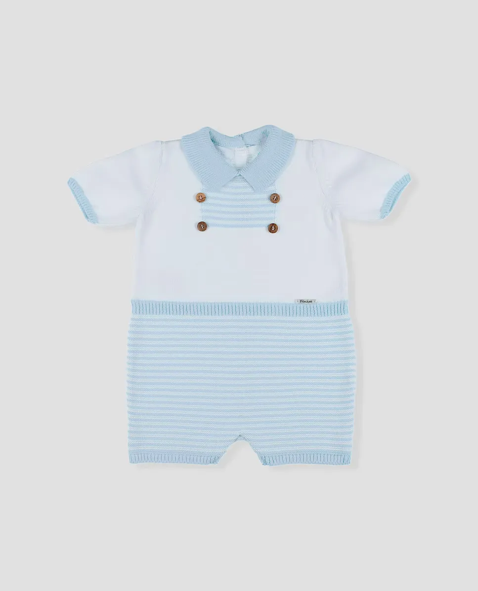 Детский комбинезон для мальчика с полосками из хлопчатобумажного трикотажа Foque, светло-голубой
Детский комбинезон для мальчика с полосками из хлопчатобумажного трикотажа Foque, светло-голубой