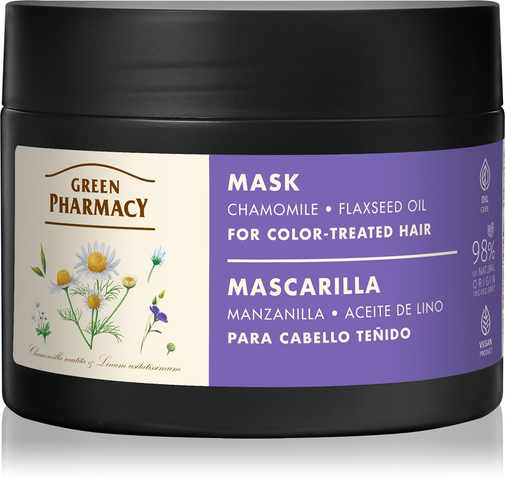 Маска с ромашкой интенсивно питательная маска для сухих и пористых волос Green Pharmacy, 300 мл
Маска с ромашкой интенсивно питательная маска для сухих и пористых волос Green Pharmacy, 300 мл