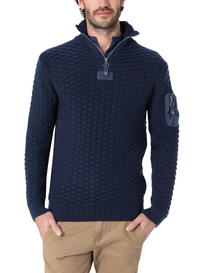 Пуловер Timezone Strickpullover 3D-Schachbrettmuster Ärmeltasche, темно-синий
Пуловер Timezone Strickpullover 3D-Schachbrettmuster Ärmeltasche, темно-синий