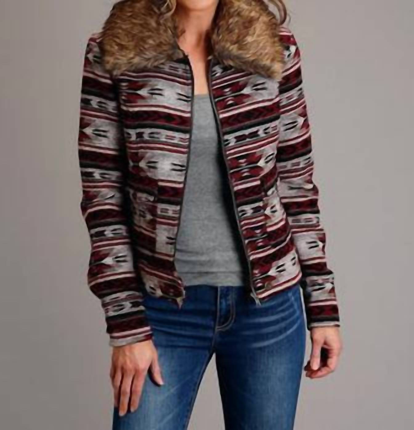 Красная куртка на молнии с эффектом плед Stetson
Красная куртка на молнии с эффектом плед Stetson