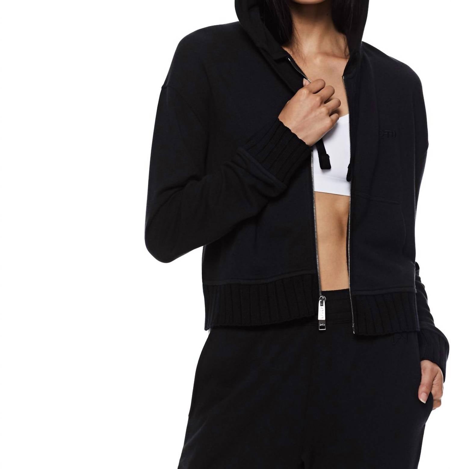 Облегающая худи с молнией в черном цвете ON THIS DAY
Облегающая худи с молнией в черном цвете ON THIS DAY