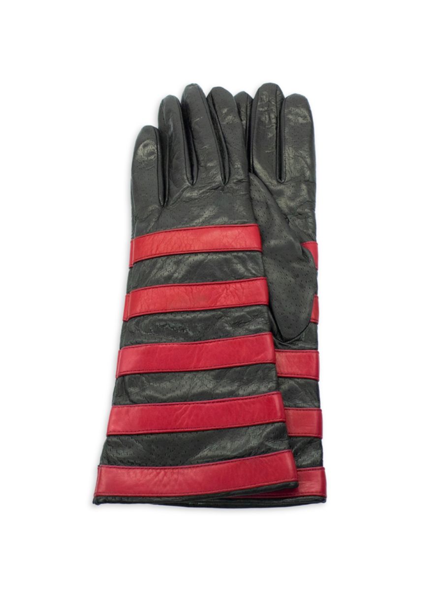 Полосатые кожаные перчатки Portolano, красный
Полосатые кожаные перчатки Portolano, красный