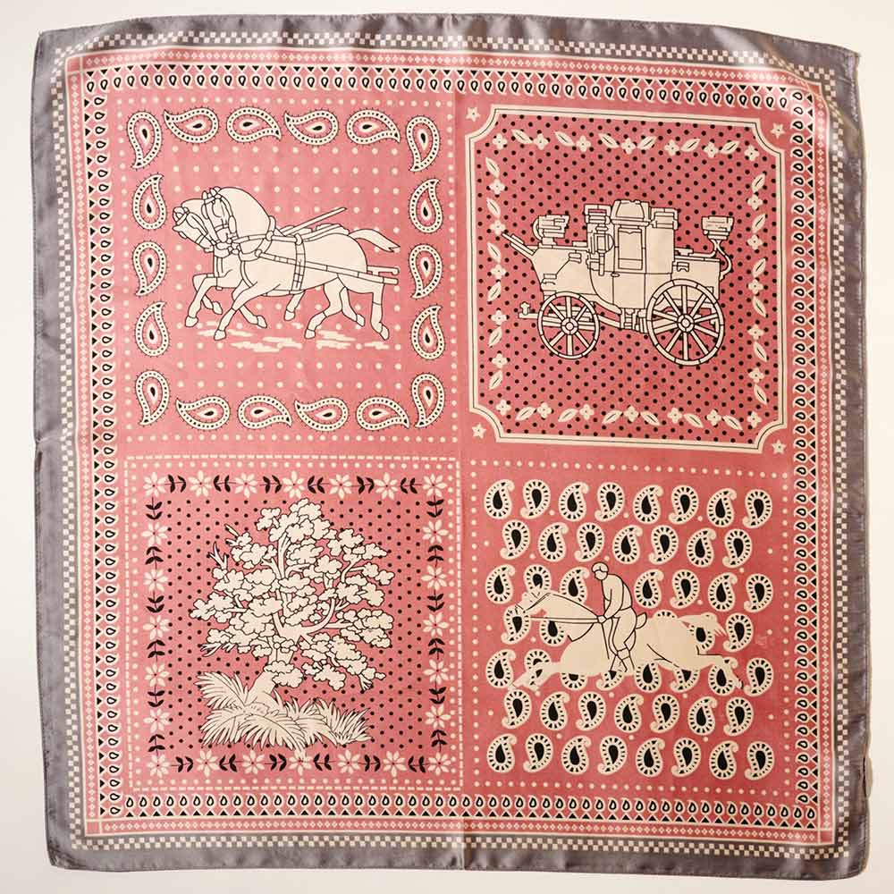 Квадратный шелковистый атласный шарф с рисунком лошади и кареты в пейсли Truedames, розовый
Квадратный шелковистый атласный шарф с рисунком лошади и кареты в пейсли Truedames, розовый
