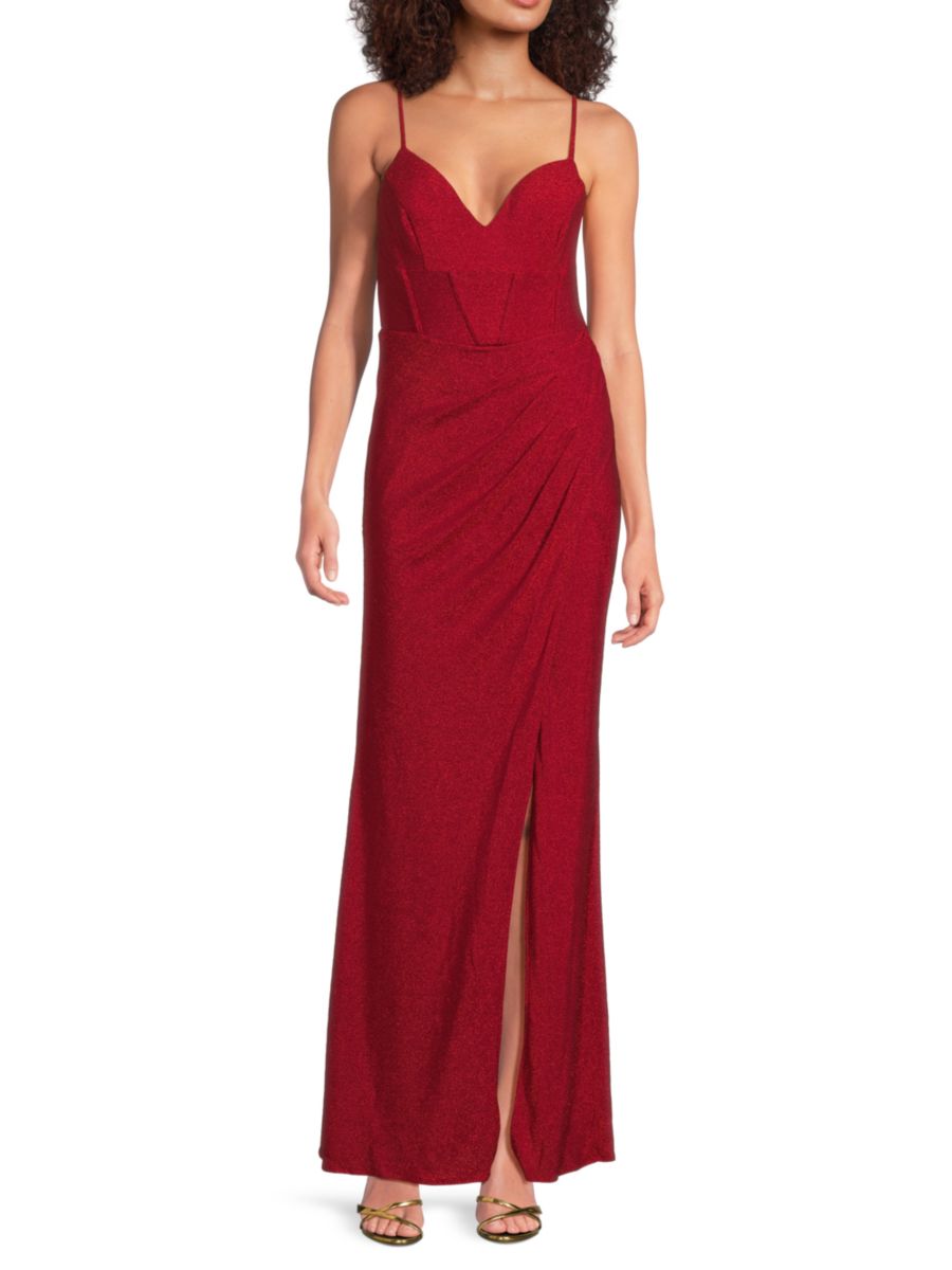 Платье макси с мерцающим эффектом Lulus, красный
Платье макси с мерцающим эффектом Lulus, красный