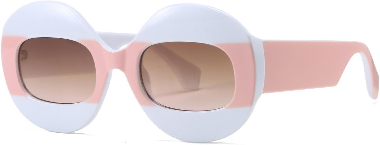 Модные круглые солнцезащитные очки с контрастными цветами для женщин, ретро-очки с овальными линзами и прозрачным градиентом, защита от УФ-излучения UV400 для мужчин, трендовые очки в стиле панк VVTWSSW, White Pink Tea Pink
Модные круглые солнцезащитные очки с контрастными цветами для женщин, ретро-очки с овальными линзами и прозрачным градиентом, защита от УФ-излучения UV400 для мужчин, трендовые очки в стиле панк VVTWSSW, White Pink Tea Pink