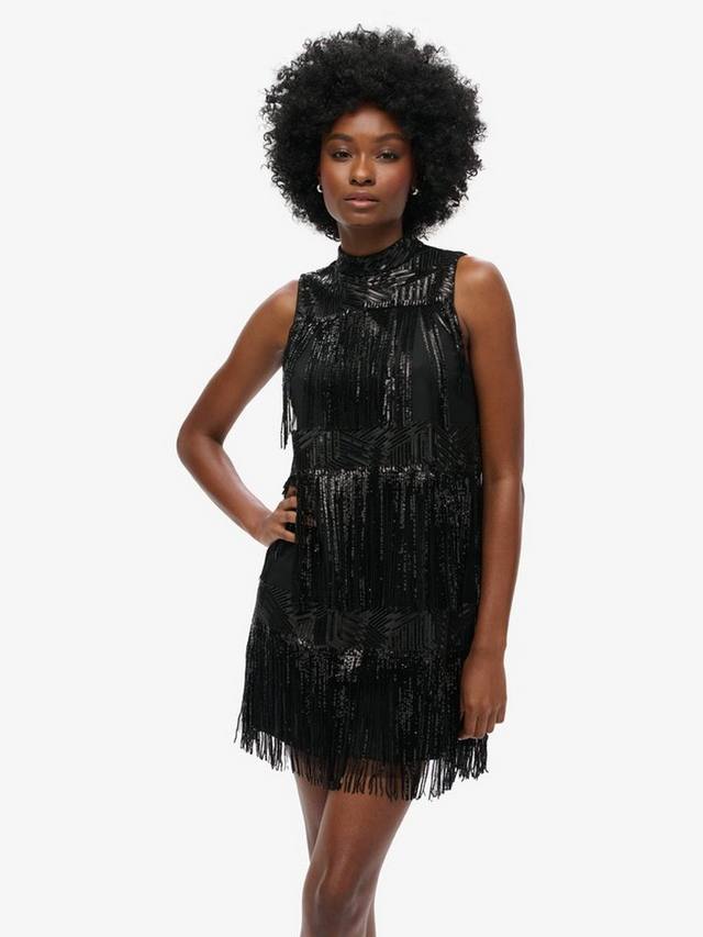 Мини-платье трапециевидной формы с бахромой и блестками Superdry, цвет Fringe Black
Мини-платье трапециевидной формы с бахромой и блестками Superdry, цвет Fringe Black