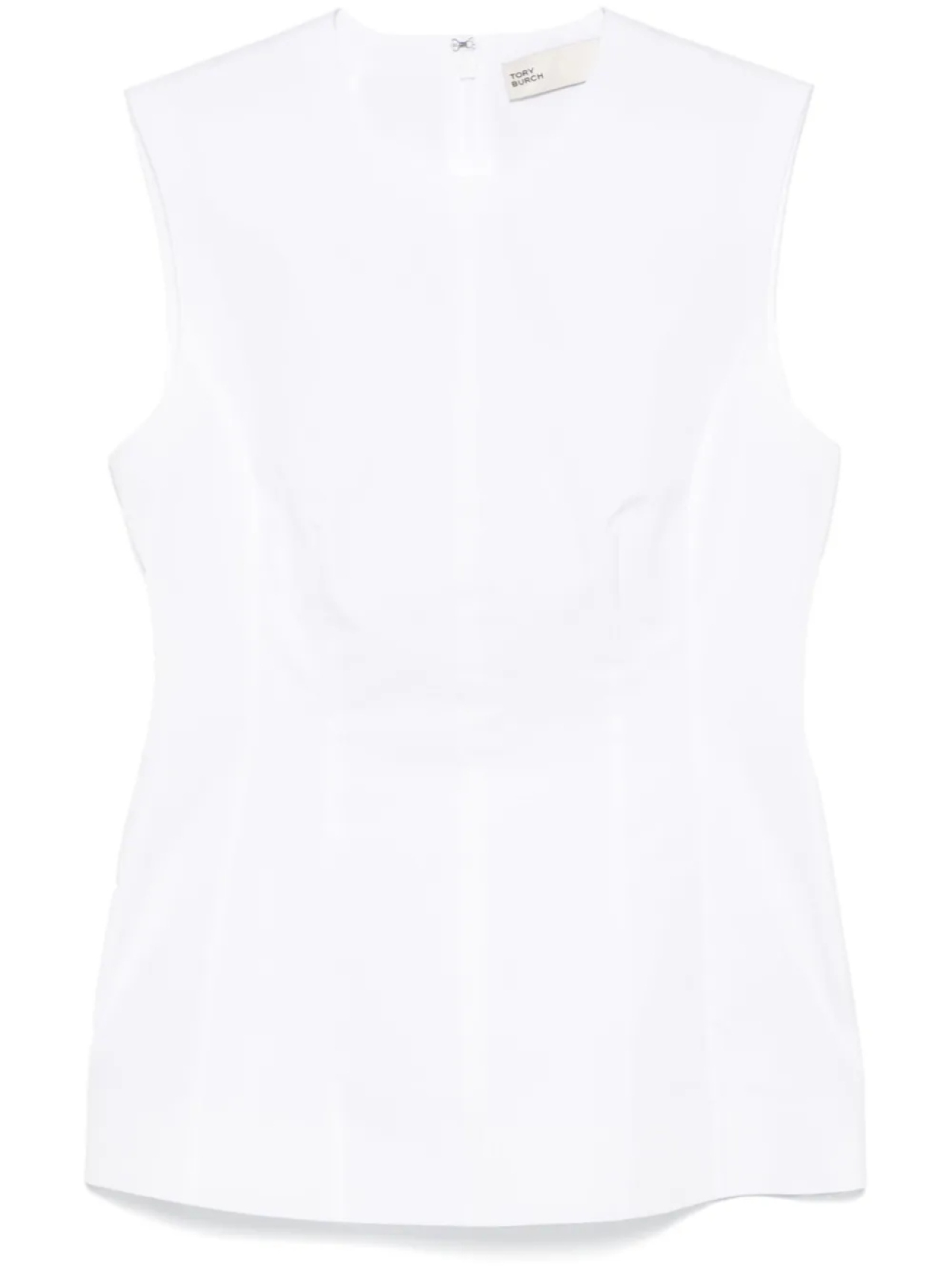 Tory Burch поплиновый топ без рукавов, белый
Tory Burch поплиновый топ без рукавов, белый