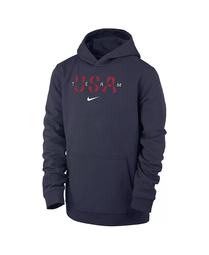 Большая толстовка с капюшоном Team USA Club Fleece для мальчиков и девочек в синем цвете Nike
Большая толстовка с капюшоном Team USA Club Fleece для мальчиков и девочек в синем цвете Nike