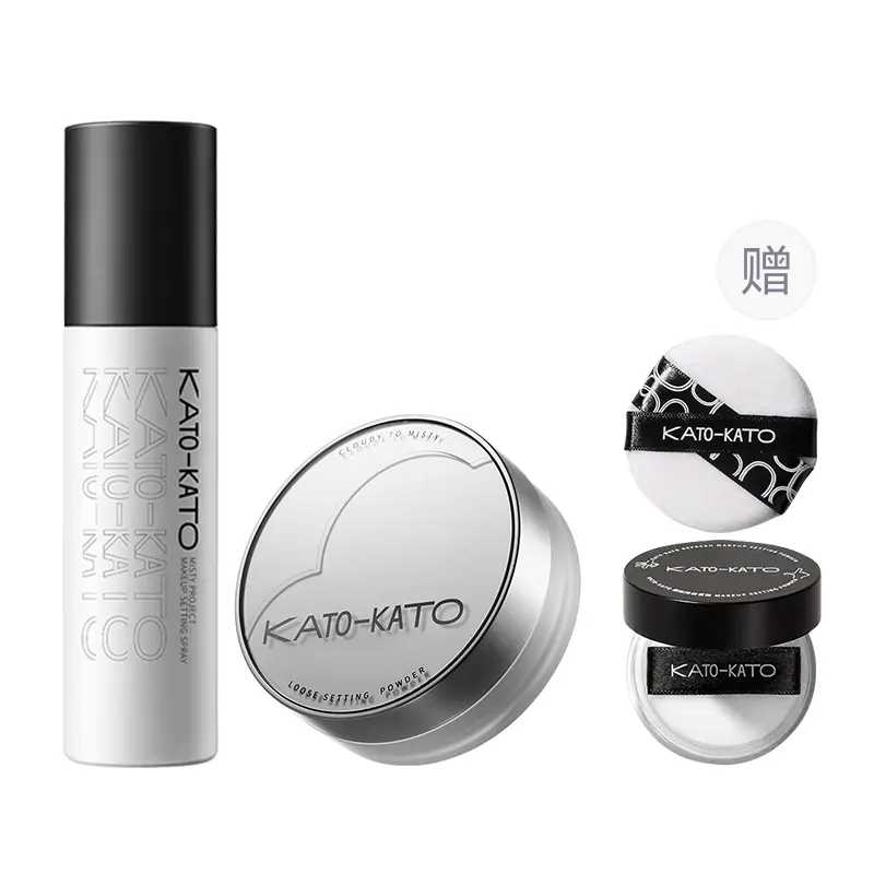 KATO рассыпчатая пудра, спрей-фиксатор макияжа набор для макияжа контроль жирного блеска без переноса коррекция тона кожи 100мл+6,5г/100мл+8г KATO-KATO
KATO рассыпчатая пудра, спрей-фиксатор макияжа набор для макияжа контроль жирного блеска без переноса коррекция тона кожи 100мл+6,5г/100мл+8г KATO-KATO