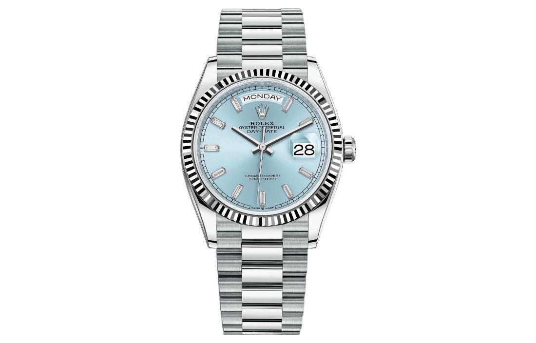 Календарная коллекция недельного типа Автоматический механический механизм Женские часы 36 мм Синий циферблат ROLEX
Календарная коллекция недельного типа Автоматический механический механизм Женские часы 36 мм Синий циферблат ROLEX