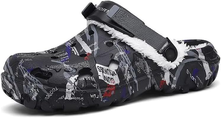 Мужские сабо - садовая обувь с искусственным мехом, теплые зимние тапочки с регулируемым ремешком, легкие нескользящие сабо для дома и улицы Lewhosy, черный
Мужские сабо - садовая обувь с искусственным мехом, теплые зимние тапочки с регулируемым ремешком, легкие нескользящие сабо для дома и улицы Lewhosy, черный