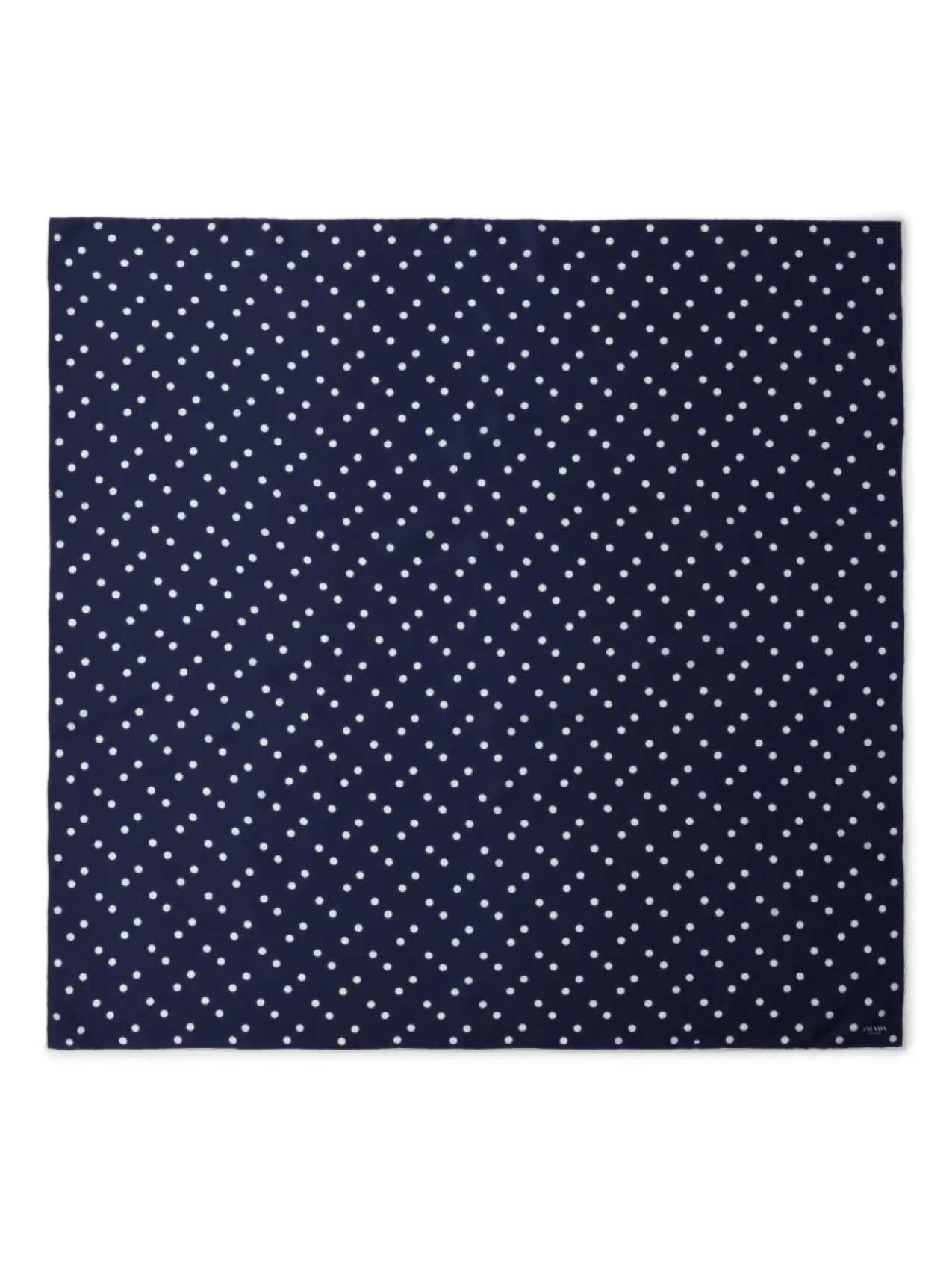 Шелковый твиловый шарф с принтом Prada, синий
Шелковый твиловый шарф с принтом Prada, синий