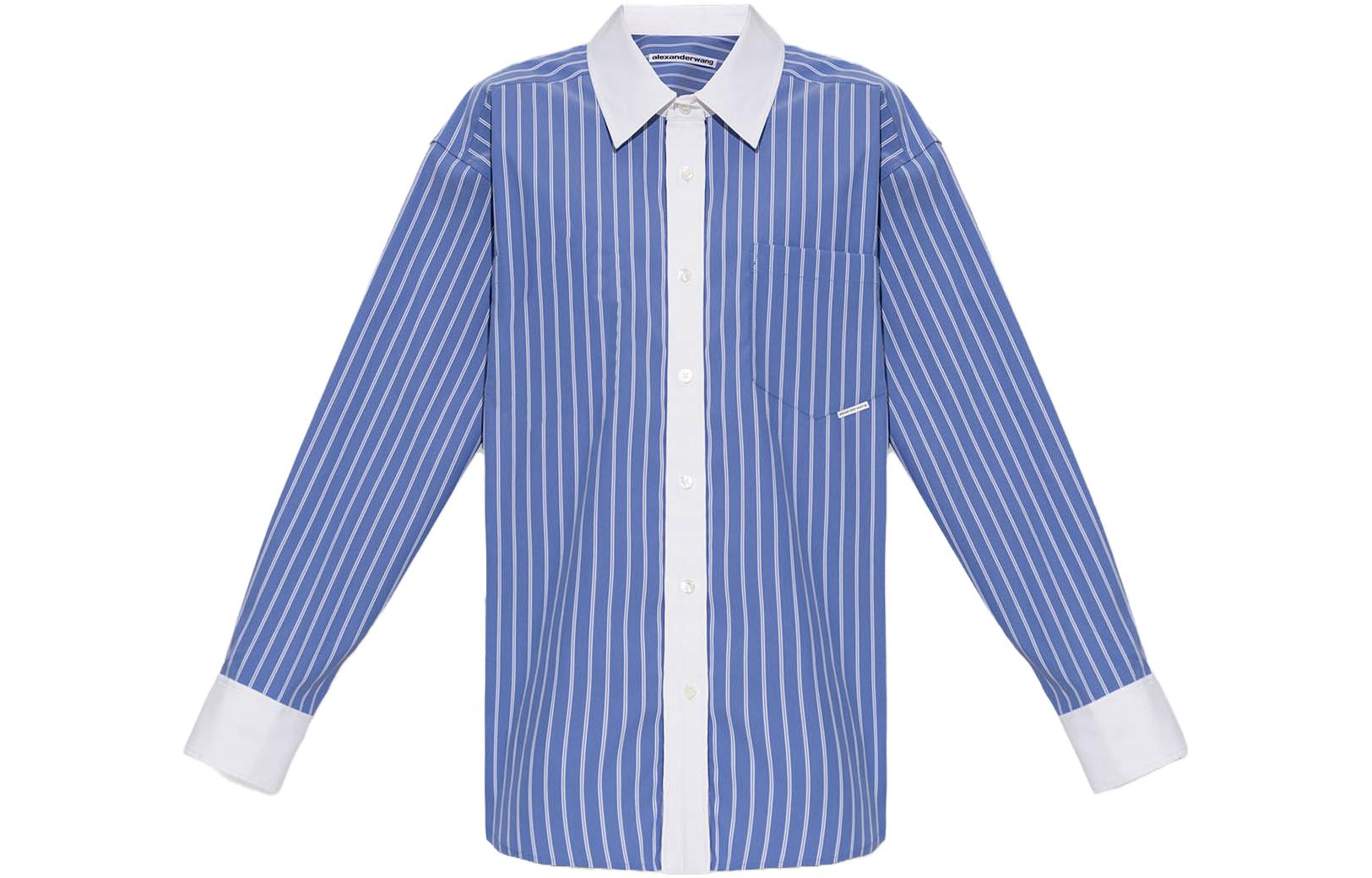 Поло в синюю полоску с длинным рукавом Alexander Wang
Поло в синюю полоску с длинным рукавом Alexander Wang