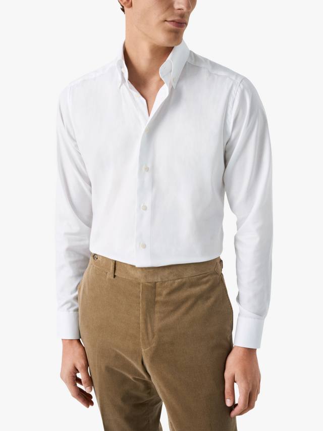 Хлопковая оксфордская рубашка slim fit Eton, White
Хлопковая оксфордская рубашка slim fit Eton, White