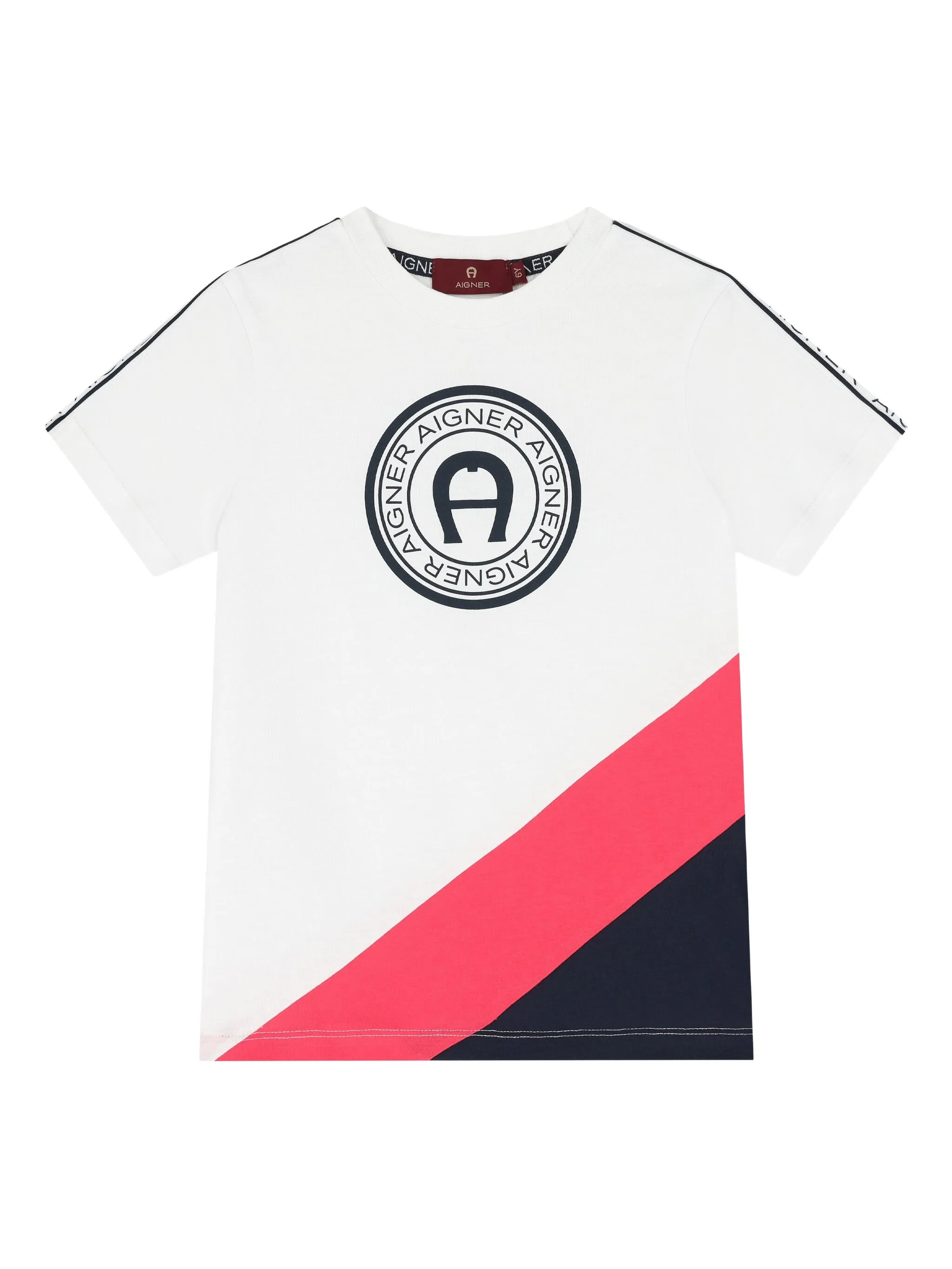 Футболка в стиле колор-блок с логотипом Aigner Kids, белый
Футболка в стиле колор-блок с логотипом Aigner Kids, белый