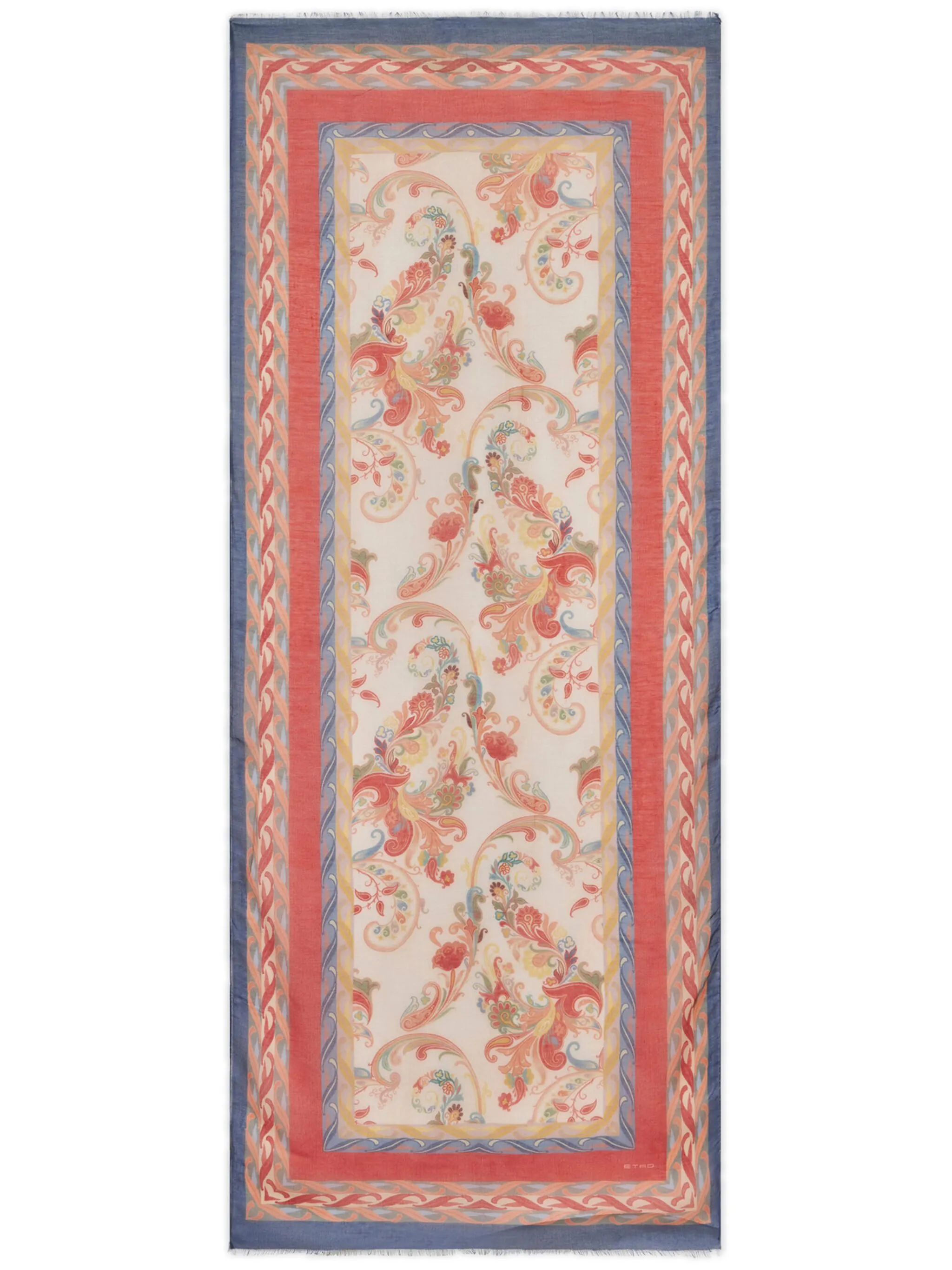 Шарф из смесового шелка с принтом пейсли Etro, красный
Шарф из смесового шелка с принтом пейсли Etro, красный