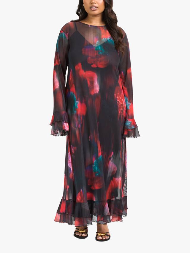 Платье миди с абстрактным принтом и воланами FASHION SZN Curve, Black
Платье миди с абстрактным принтом и воланами FASHION SZN Curve, Black