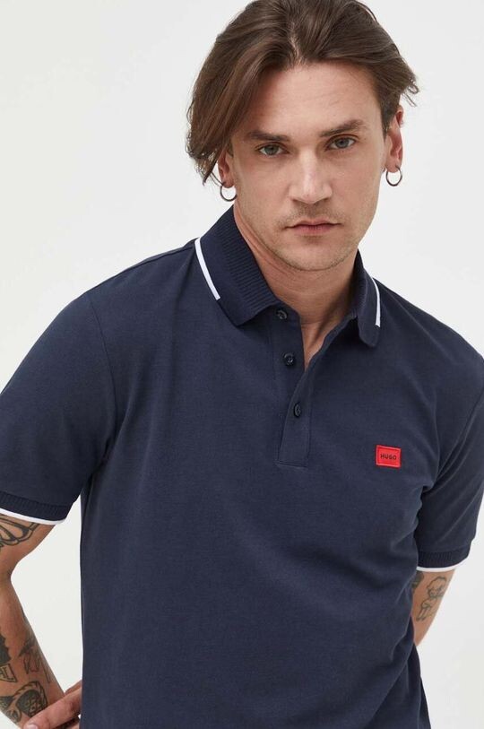 Хлопковая рубашка-поло Hugo, темно-синий
Хлопковая рубашка-поло Hugo, темно-синий