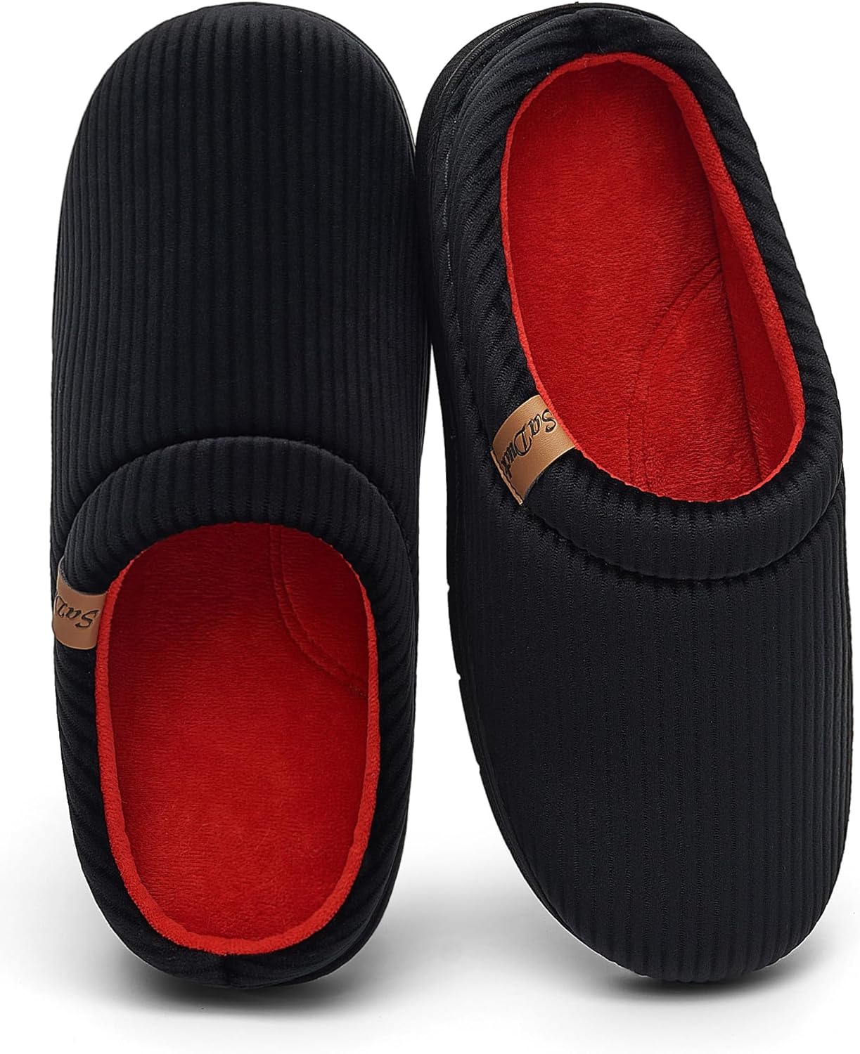 Мужские двухцветные тапочки с поддержкой свода стопы, с удобной посадкой, теплые домашние тапочки с мемори-пеной, для дома и улицы, дышащие Saduck, черный/красный
Мужские двухцветные тапочки с поддержкой свода стопы, с удобной посадкой, теплые домашние тапочки с мемори-пеной, для дома и улицы, дышащие Saduck, черный/красный