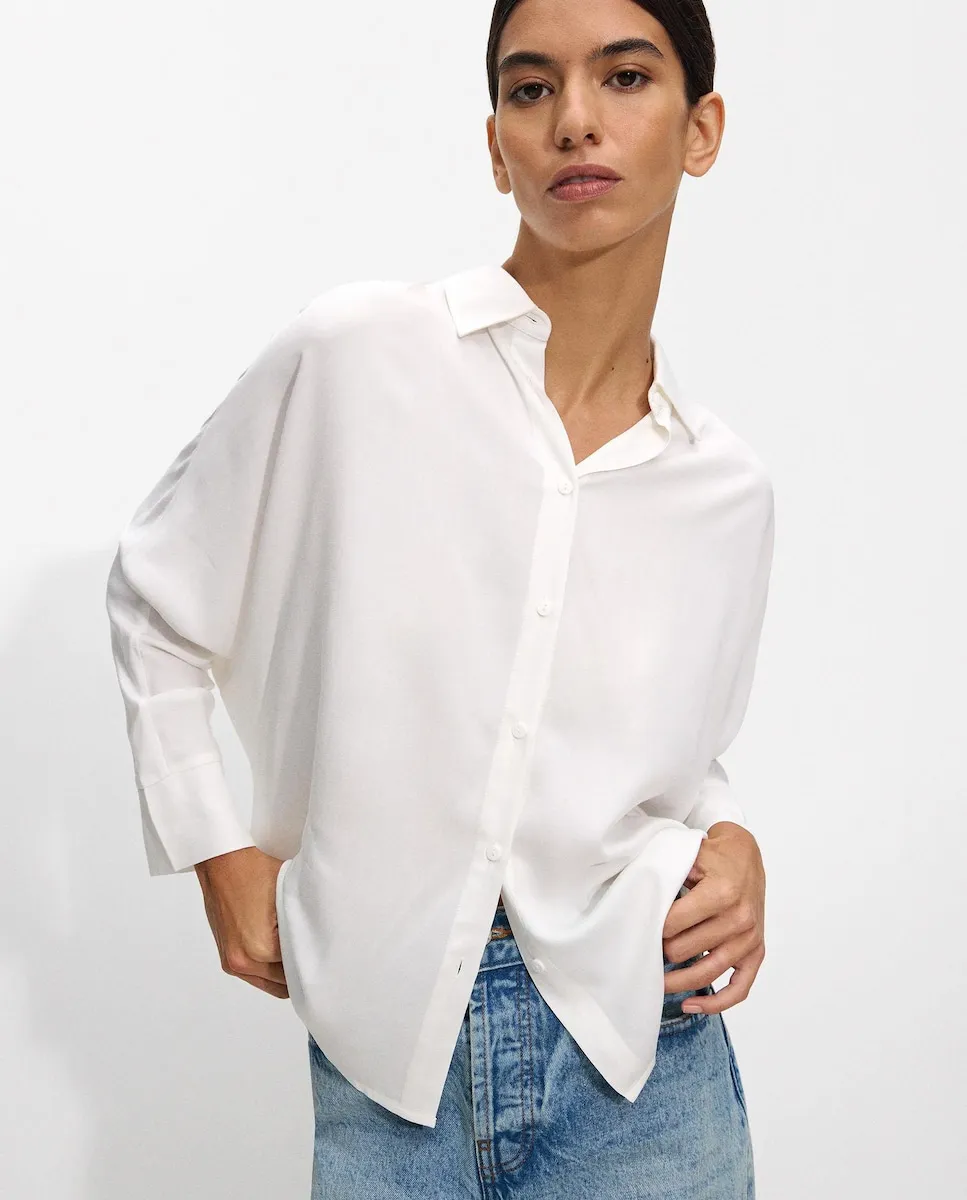 Женская блузка с длинным рукавом однотонная Parfois, белый
Женская блузка с длинным рукавом однотонная Parfois, белый