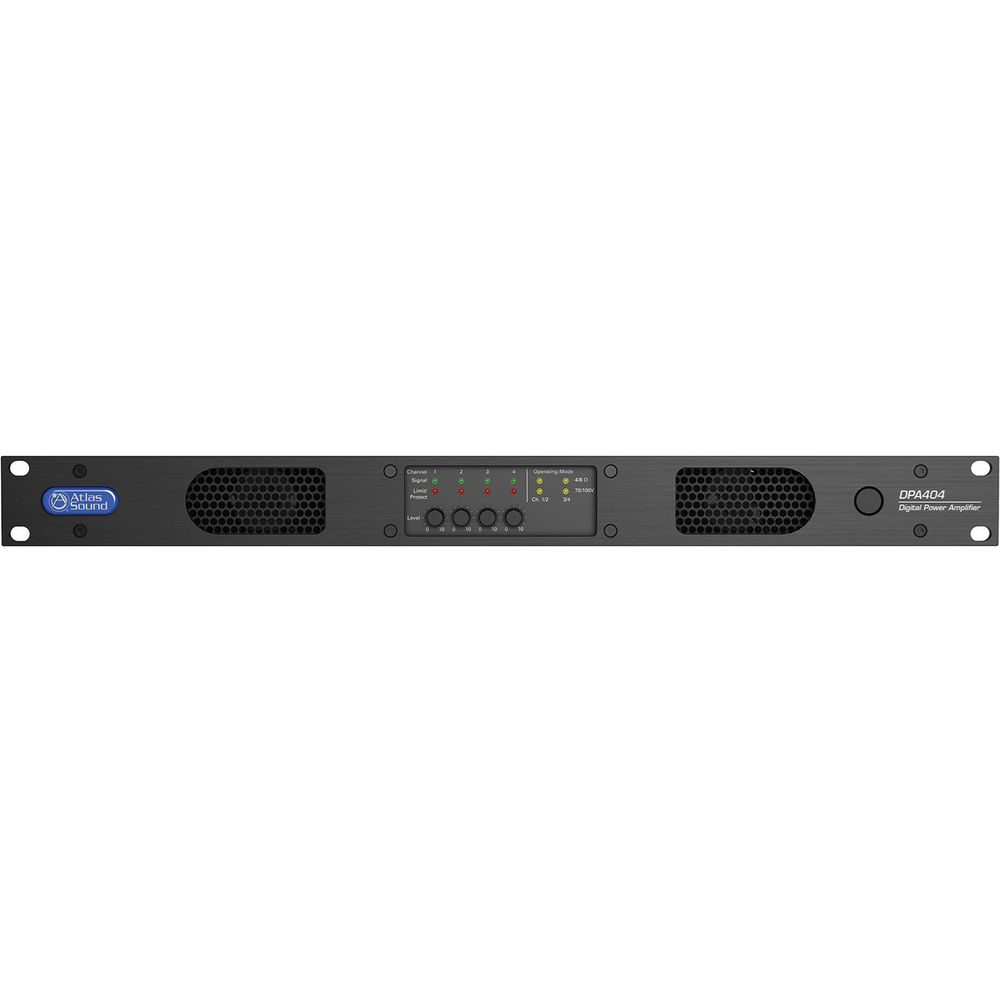 AtlasIED 400-Watt Networkable 4-Channel Power Amplifier DPA404
AtlasIED 400-Watt Networkable 4-Channel Power Amplifier DPA404